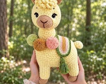 Lama Crochet Pattern PDF, Lama Amigurumi Pattern, Crochet Lama Plushie, Cute Animal Crochet Pattern, Birthday, Baby Shower, Gift,  ,EN