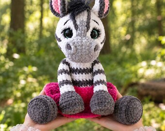 Zebra Amigurumi Crochet Pattern, Crochet Zebra Pattern, Cute Zebra Plushie DIY, Easy Crochet Animal Pattern, Baby Shower Gift , Birthday, EN