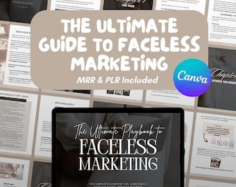 Faceless Marketing Playbook, MRR PLR Resell Rights (Digital Download)