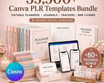 35,500+ Digital Planner Bundle 2026–2028 | Canva Templates | GoodNotes Notability, Daily Weekly Journal MRR