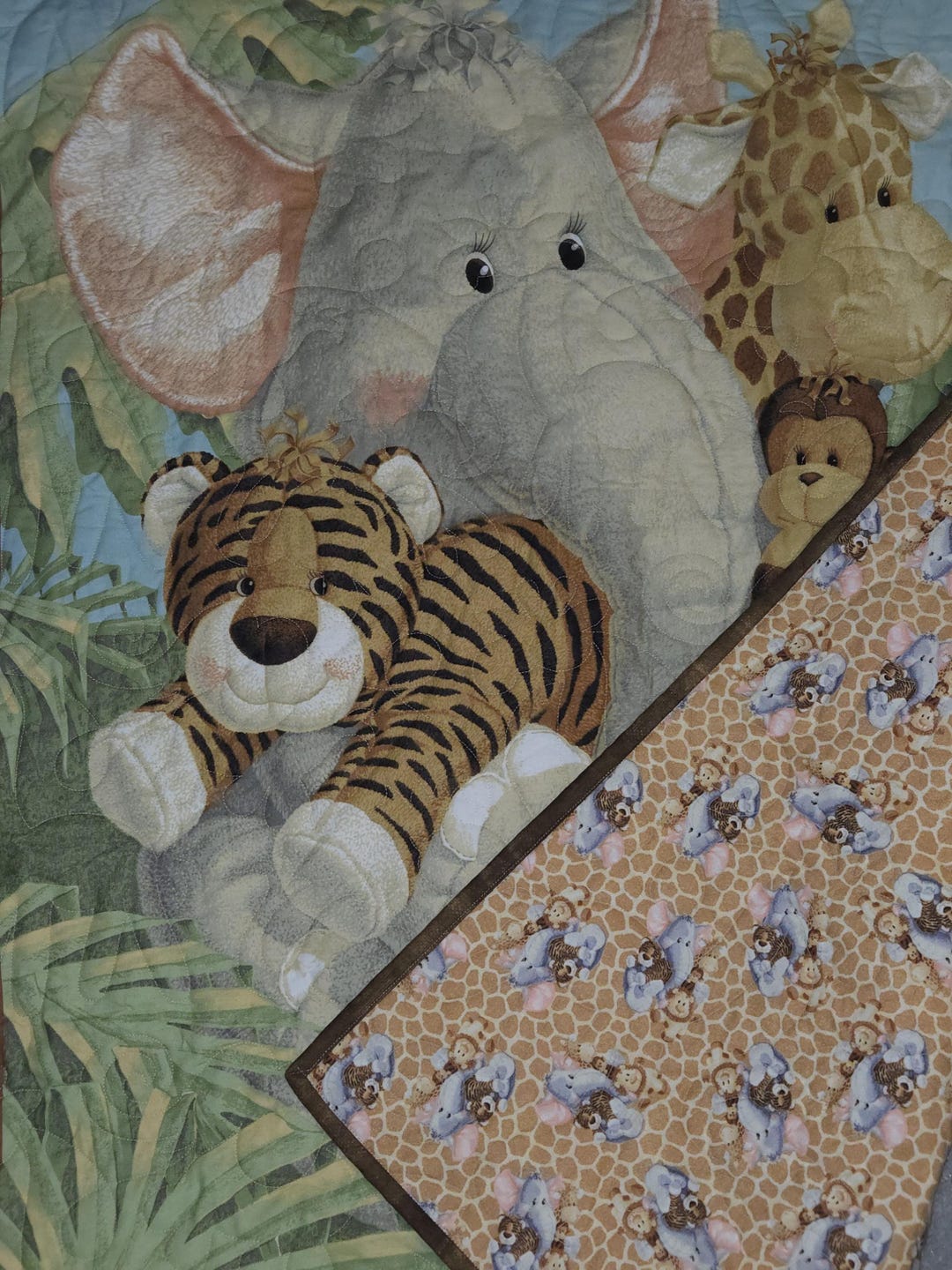 Handmade Baby Quilt, Jungle Animal - Etsy