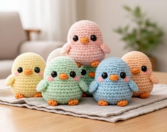 Baby Chick Amigurumi Crochet Pattern PDF, No Sew Plush Toy, Easter Egg, Spring Decor, Basket Filler DIY