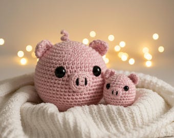 Pig Crochet Pattern | Amigurumi Valentines Piglet | Instant Download