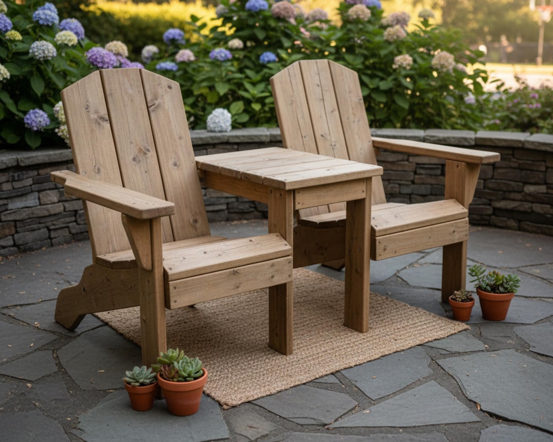 Curated visual reference: Visual Reference: DIY Double Chair Bench With Table Plans