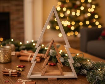 DIY Wooden Christmas Tree Plans | Holiday Decor Woodworking Template | Rustic Xmas Pattern | PDF Build's