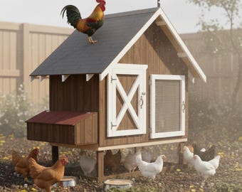 8×4 DIY Chicken Coop Blueprint • Backyard Hen House Plan • PDF Download