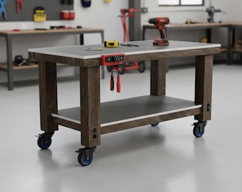 DIY Workbench Plans PDF | 2x4 Woodworking Bench Design | Rolling Mobile Build Guide
