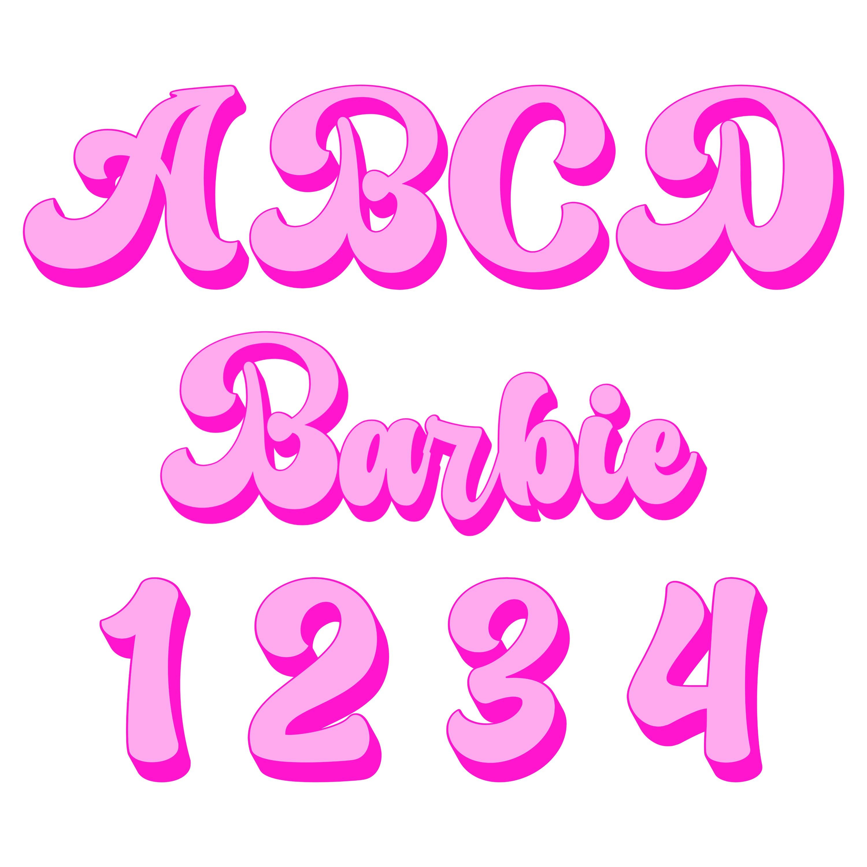 Letter R Barbie Barbie Style SVG Font Alphabet Bundle, Pink Glam Letters PNG (113 ...