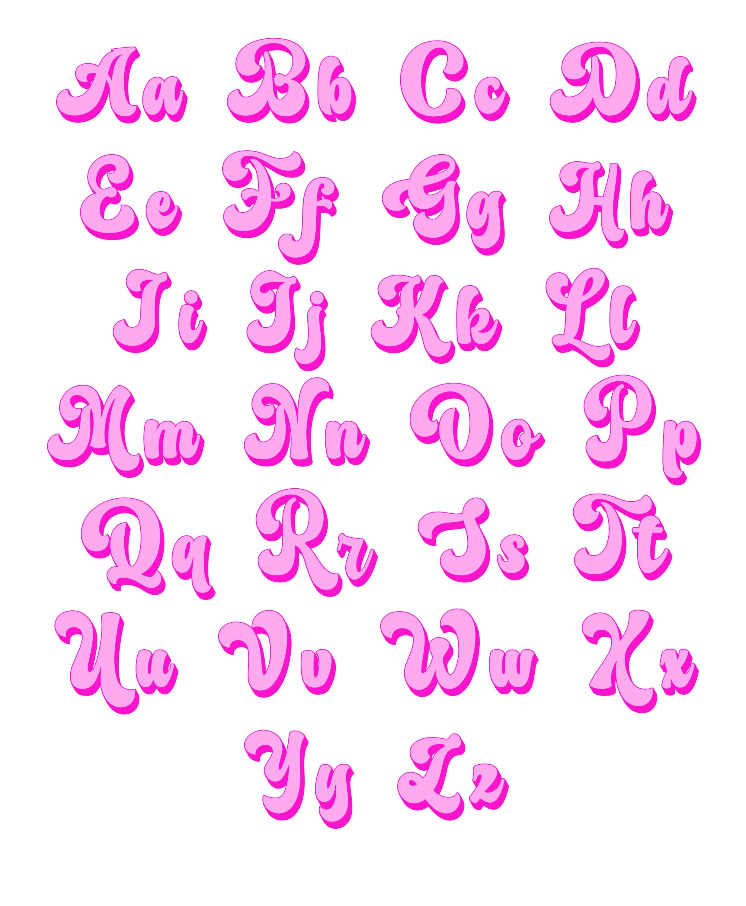 Letter R Barbie Barbie Style SVG Font Alphabet Bundle, Pink Glam Letters PNG (113 ...