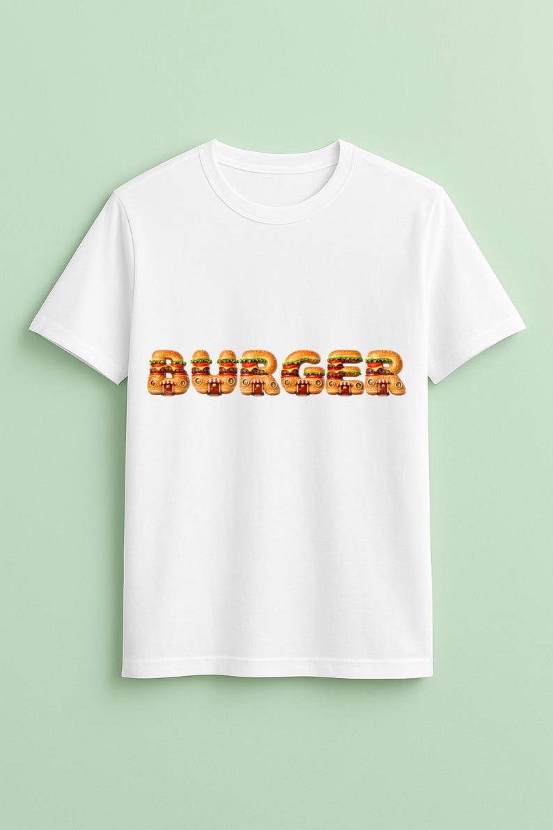Burger Alphabet PNG Bundle, Fast Food Letters Numbers, Cartoon ...