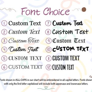 12 Different Font Options !