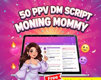 OnlyFans Moaning Mommy 50 PPV Messaggio DM Joi Scripts / OnlyFans Contenuto Calendario Didascalie Idee Suggerimenti Giochi Per SnapChat Telegram Instagram