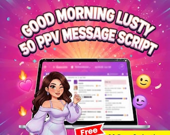 OnlyFans Buongiorno PPV Messaggio Joi Scripts / 50 Idee DM per Creatori Solo Instagram, Snapchat, Telegram / Suggerimenti per le Didascalie Menu Ruota Gira