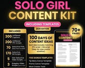OnlyFans Content Ideas Scripts – 300 Captions, PPV DM Scripts, Fansly Content Ideas, 100 Days Content Planner, Video Scripts Canva Templates