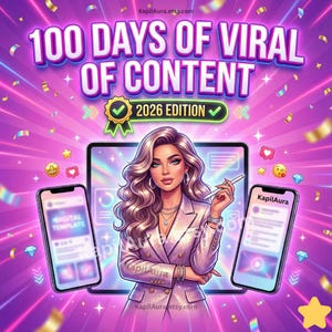 OnlyFans innehållsidéer 2026 | 100 dagars viral Onlyfans innehållsplanerare | Dagliga uppmaningar, bildtexter, omröstningsidéer, PPV och DM-skript