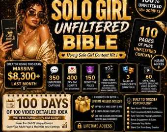 OnlyFans Solo Girl Unfiltered Bible | Fansly PPV Scripts DM Captions | Spicy Roleplay Voice Scripts | Adult Creator Video Content Kit 2027