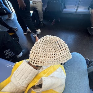 Mesh Skull Cap - Customizable Cotton Crochet Hat/Hairnet