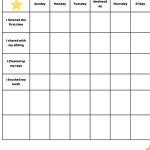 Good Choice Chart Printable for Kids | Reward - Etsy