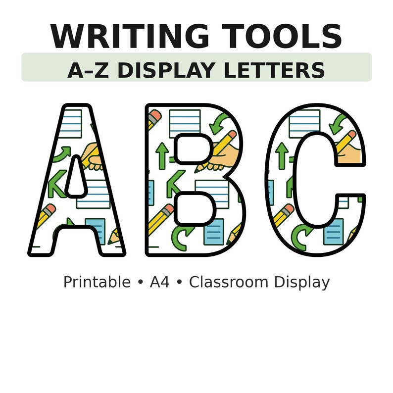 Writing Display Letters A–Z - Etsy