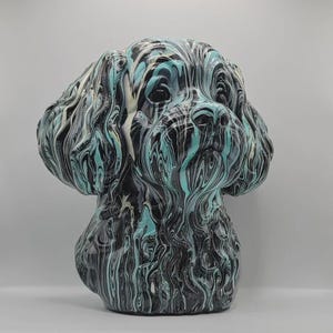 Personalised Peekapoo Statue | Hand-Painted Peekapoo Dog Passing Away Gift | Custom Dog Sculpture