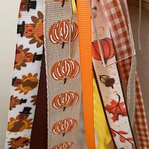 Personalized Thanksgiving Bag Tag – Custom Fall Name Tag with Autumn Ribbons or Charm – Perfect for Travel or Gift Bags