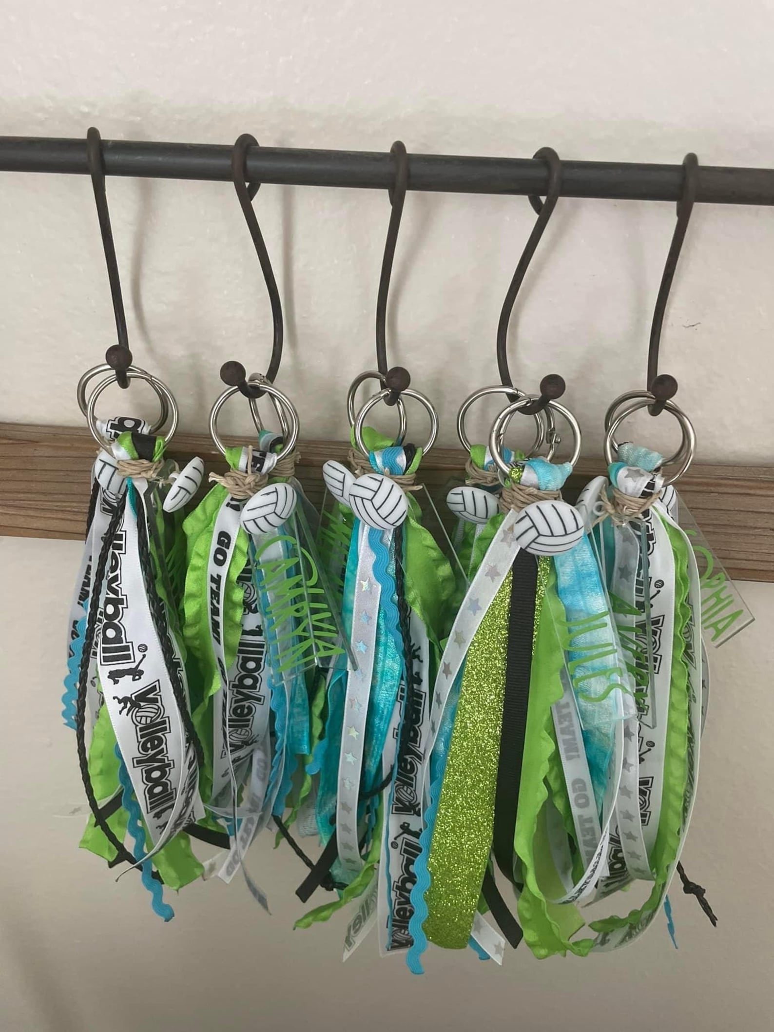 Custom School Colors Volleyball BOGG Bag Tag, BOGG Bag Charm