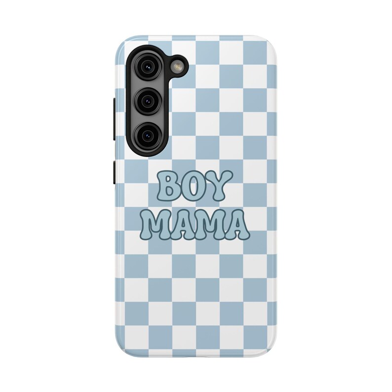 Boy Mama Mobilskal: Blårutigt iPhone & Samsung Skal bild 8