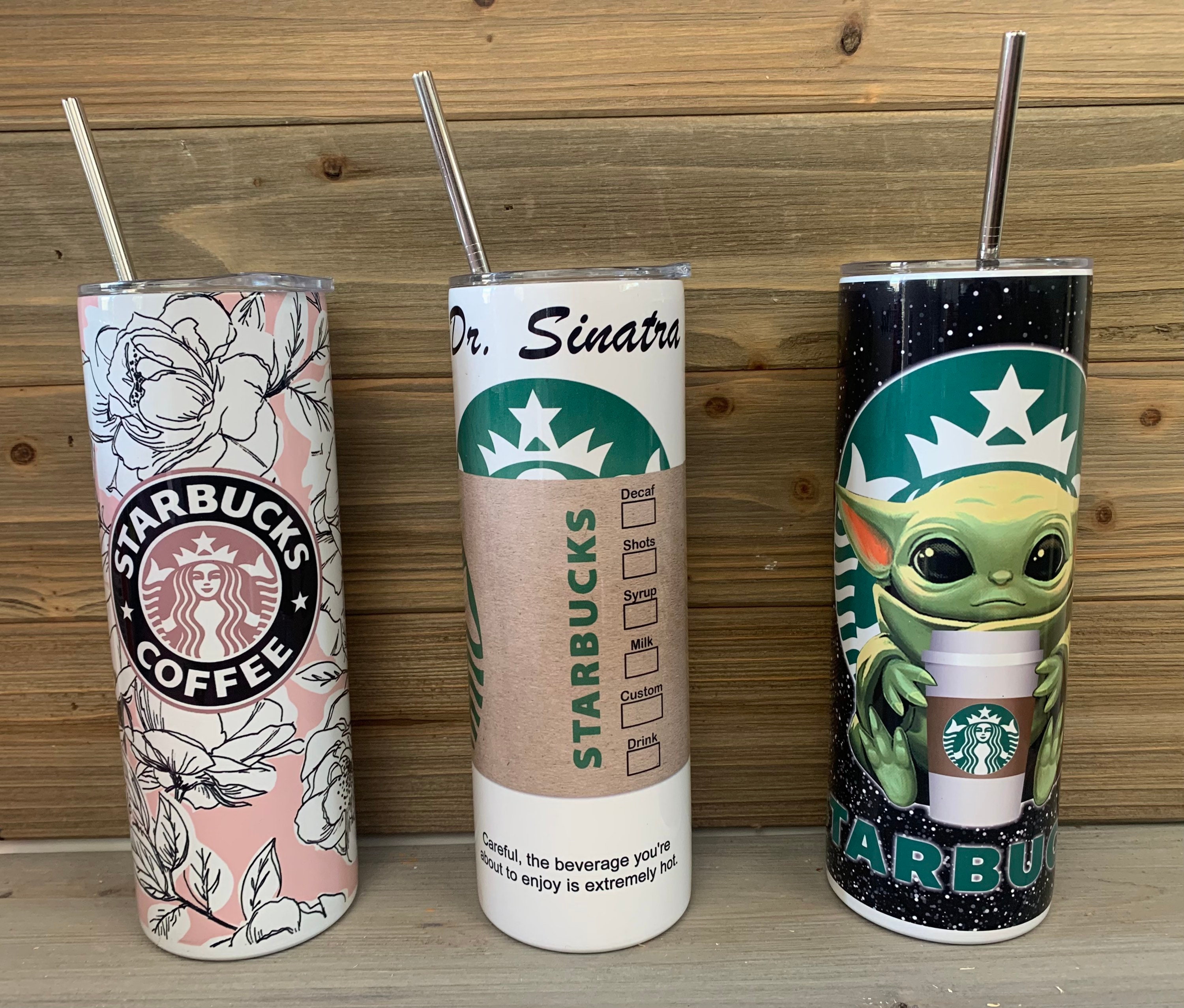 Starbucks 20oz Hot/Cold Tumblers/Mother's Day/Flower design/Classic / Baby Yoda