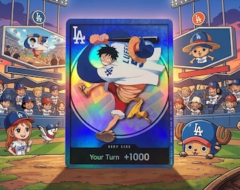 Monkey D. Luffy Dodgers X One Piece Night Promo Card - Etsy