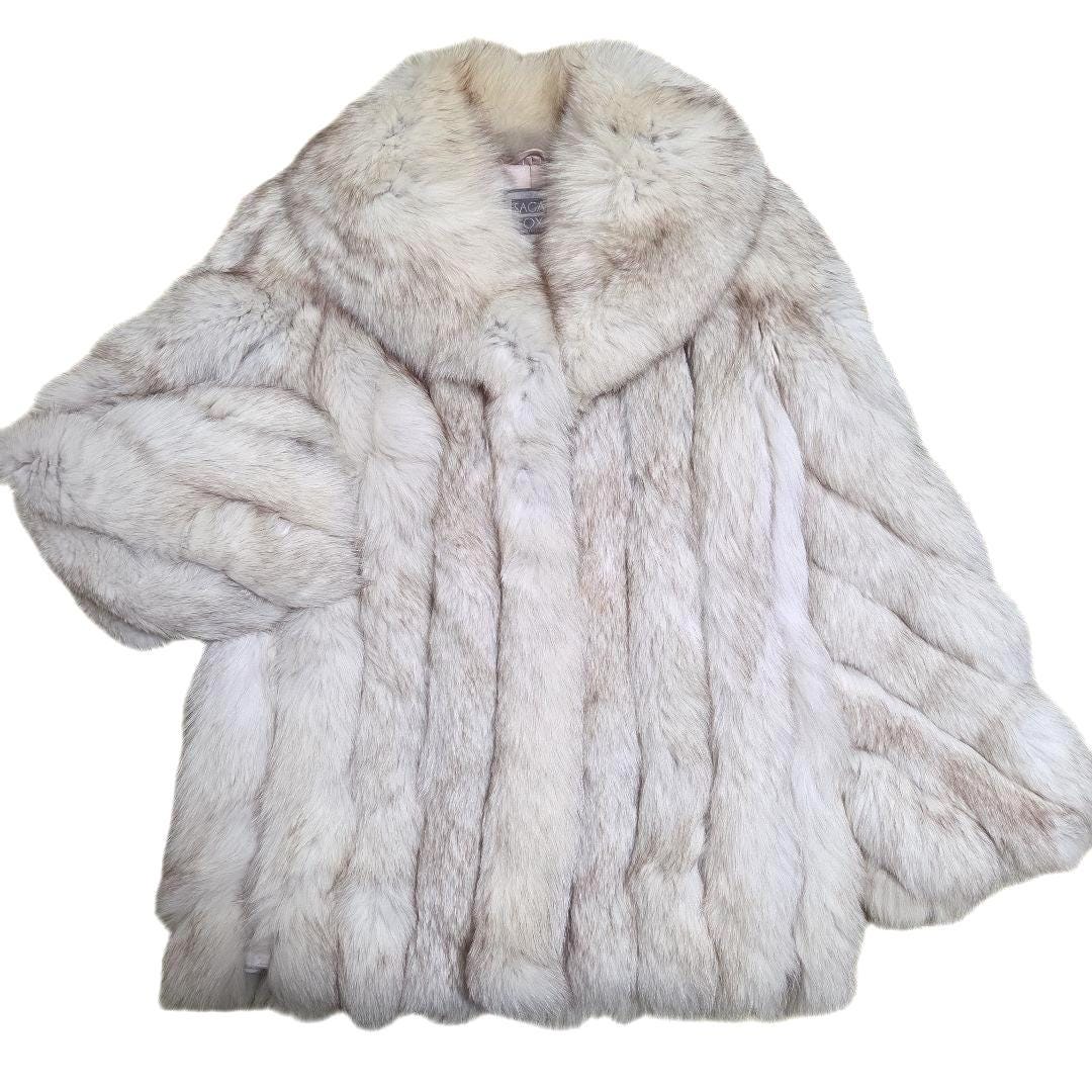White Fox Coat Fur Saga - Etsy