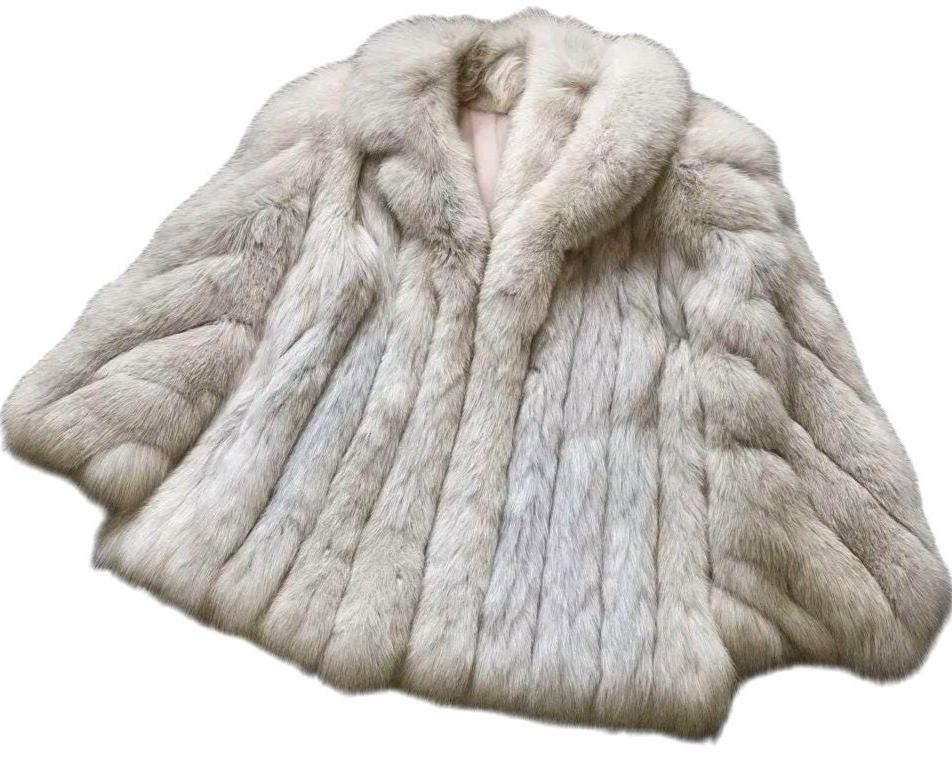 SAGA FOX Silver Fox Long Coat 120cm Saga Fox Fur Coat - Etsy