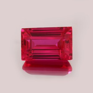 Roze saffier stokbrood gesneden in het lab gekweekte edelsteen 14 x 7 mm losse steen voor ring maken sieradenvoorraad oktober geboortesteen cadeau