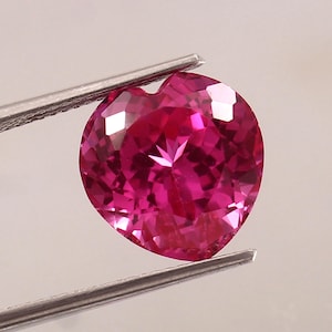 Hartgeslepen roze saffier edelsteen 12 x 12 mm - 9,50 kt fijne sieraden voor het maken van losse stenen