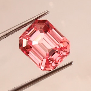 Padparadscha Sapphire 10,25 CT Radiant Cut Lab Grown Losse Edelsteen Perzik Roze Saffier voor Ring Hanger Sieraden Maken