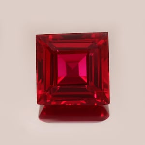 Pigeon Blood Ruby | 13x13 MM | Square Cut 13.30 Carats Gemstone For Fine Jewellery Making.