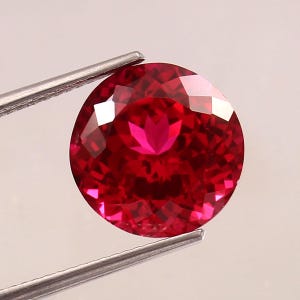 Blood Red Ruby 4.80 Ct Round Lab Grown Ruby Loose Gemstone 9.5mm Red Ruby for Ring Pendant Jewelry Making Gift