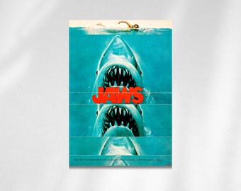 Póster de la película Tiburón / Thriller de Spielberg, película clásica (descarga digital)