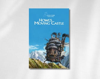 Howl's Moving Castle Poster | Studio Ghibli Anime Movie Print (Digital Download)