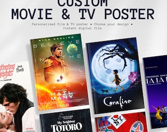 Póster de película o serie de televisión personalizado / Arte mural cinematográfico personalizado (descarga digital)