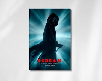 Póster de Ghostface de Scream 5 / Arte de película de terror moderno (descarga digital)