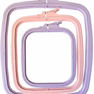3 Pcs Set Genuine New Nurge Rectangle Plastic Embroidery Hoop Frames