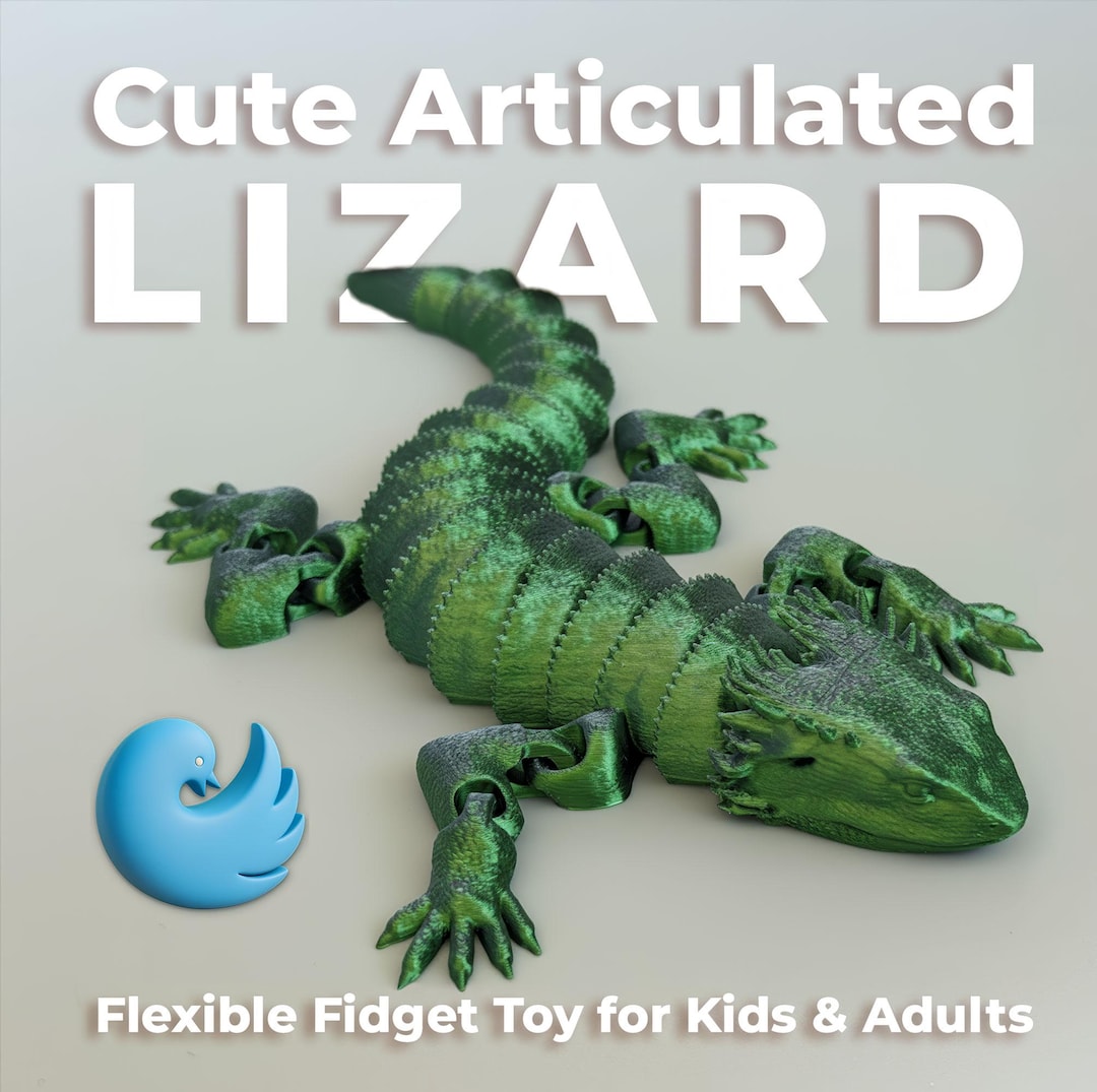 Lizard Fidget Springy 3D Printed Articulated Lizard – Flexible Fidget Desk Pet - Etsy