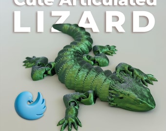3D Printed Articulated Lizard – Flexible Fidget Desk Pet