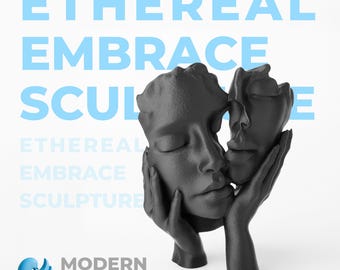 Ethereal Embrace Sculpture – Modern Abstract Art Statue | Minimalist Contemporary Home Décor
