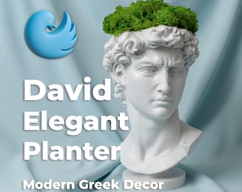 David Elegant Planter – Greek Sculpture Pot with Stand