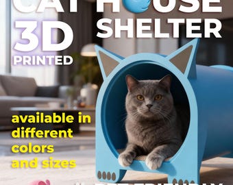 Cat House Shelter – 3D Printed | Modern Pet Bed