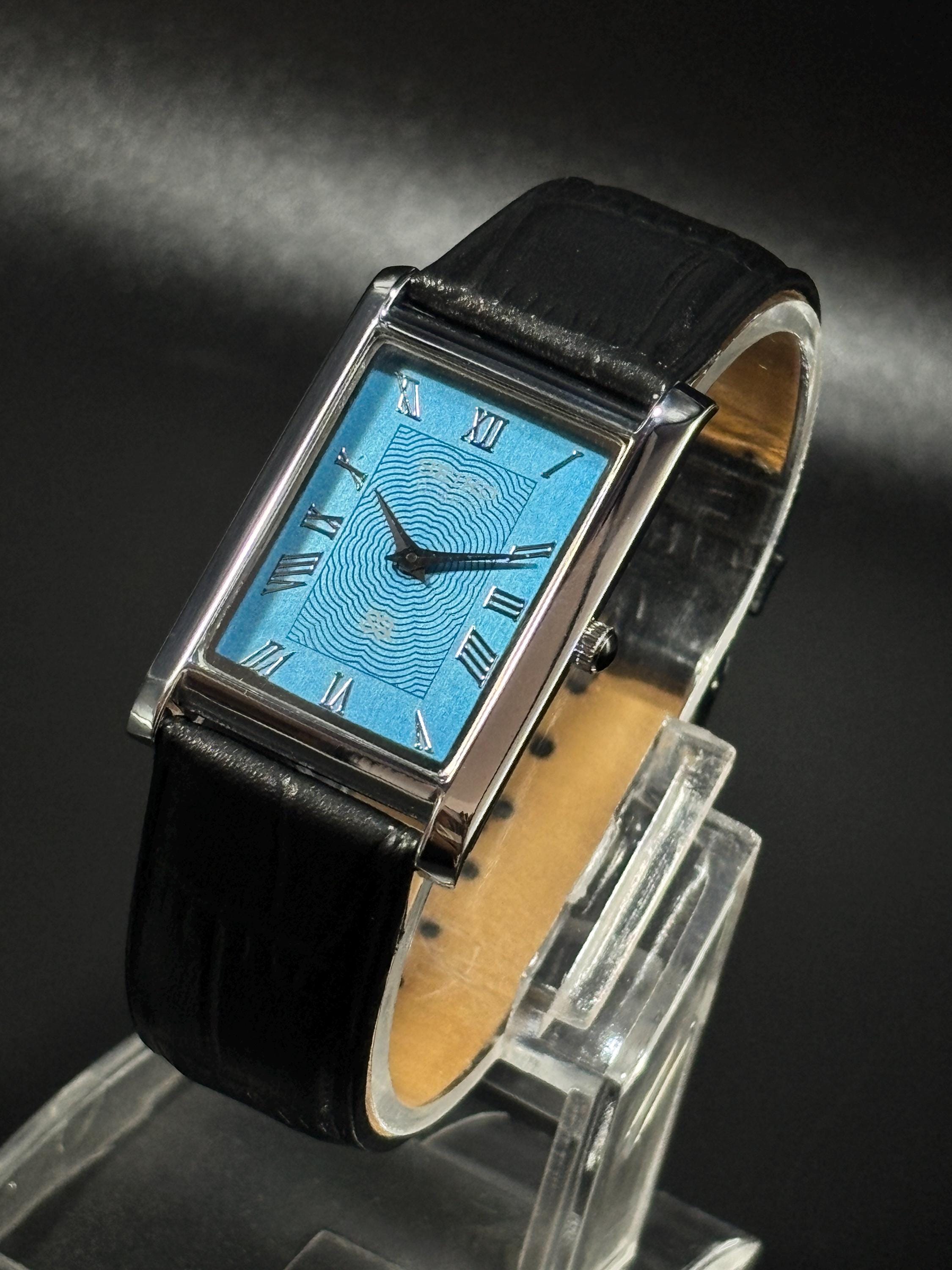 Vintage Seiko Tank Watch: Japan Made Leather Strap Dress Watch - Etsy