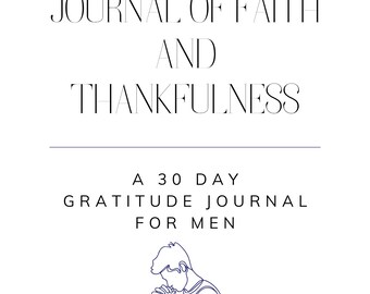 Diario della gratitudine maschile, quaderno di riflessione quotidiana per consapevolezza, gratitudine e crescita personale, regalo per lui / studio della Bibbia, cristiano,