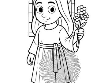 Christian Coloring Pages for Kids – 16 Printable Bible Women Coloring Sheets | Sunday School, Homeschool, Faith Activities