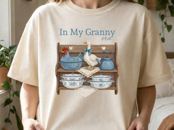 In My Granny Era Dtf Heat Transfer, Vintage Goose Kitchen Design Ready to Press, Grandma Core Full Color Printing